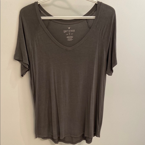 American Eagle Outfitters Soft & Sexy Short Sleeve Tee - Grey - Picture 1 of 1